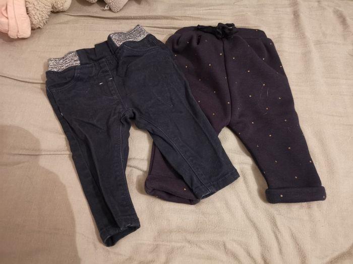 Lot 2pantalons fille 6mois