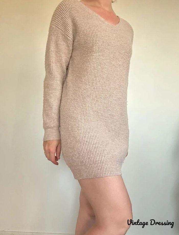 Robe pull beige – Cosy et élégante, taille unique (36-42), très bon état 💖 - photo numéro 7