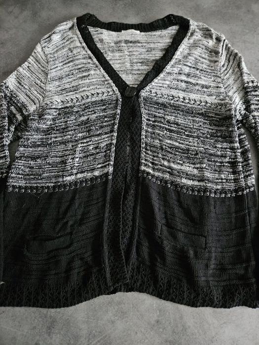 Gilet cardigan femme grande taille - gris et noir - taille 4 (46-48) - Diane Laury - photo numéro 3