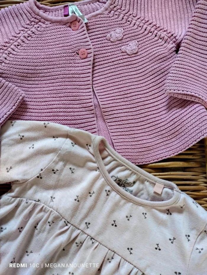 🦋 Joli ensemble blouse avec cardigan 2 ans 86 cm Orchestra - photo numéro 2