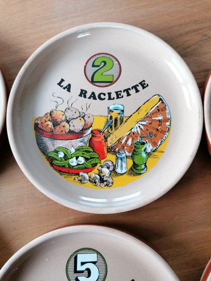 6 assiettes grès gien raclette - photo numéro 3