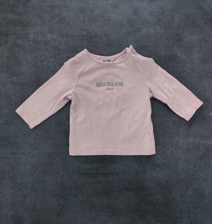 T-shirt rose pâle en coton - photo numéro 1