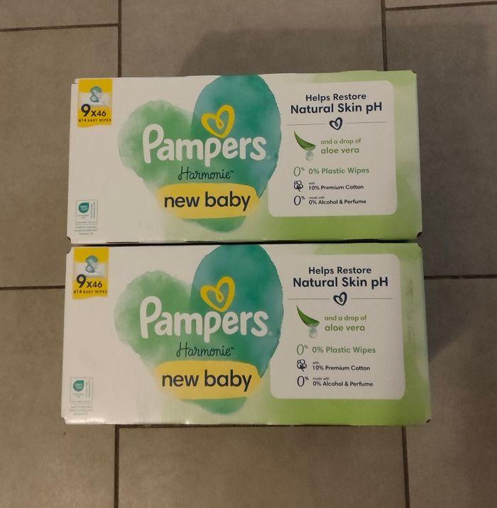 Lots cartons de lingettes Pampers harmonie New baby - photo numéro 1