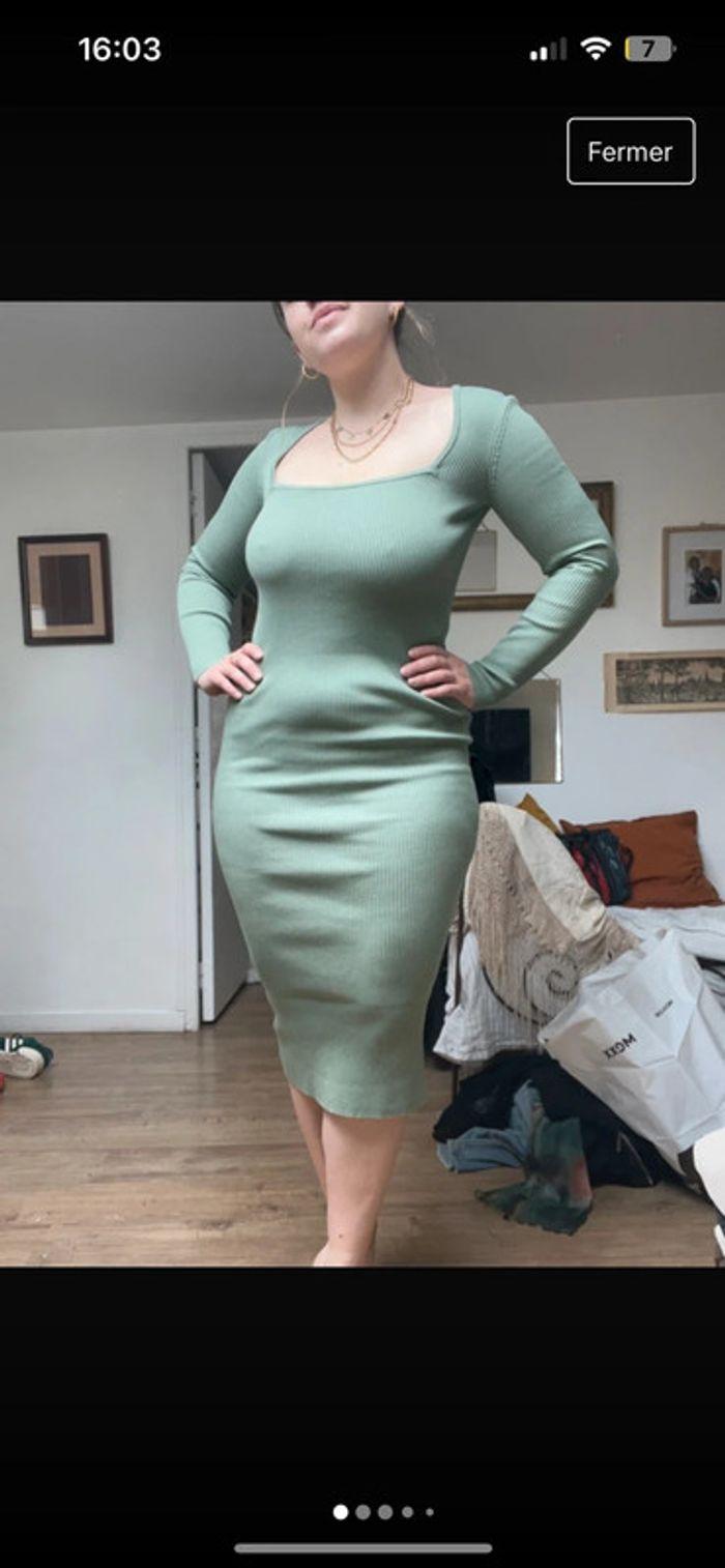 Robe longue taille S élastique vert pale - photo numéro 6