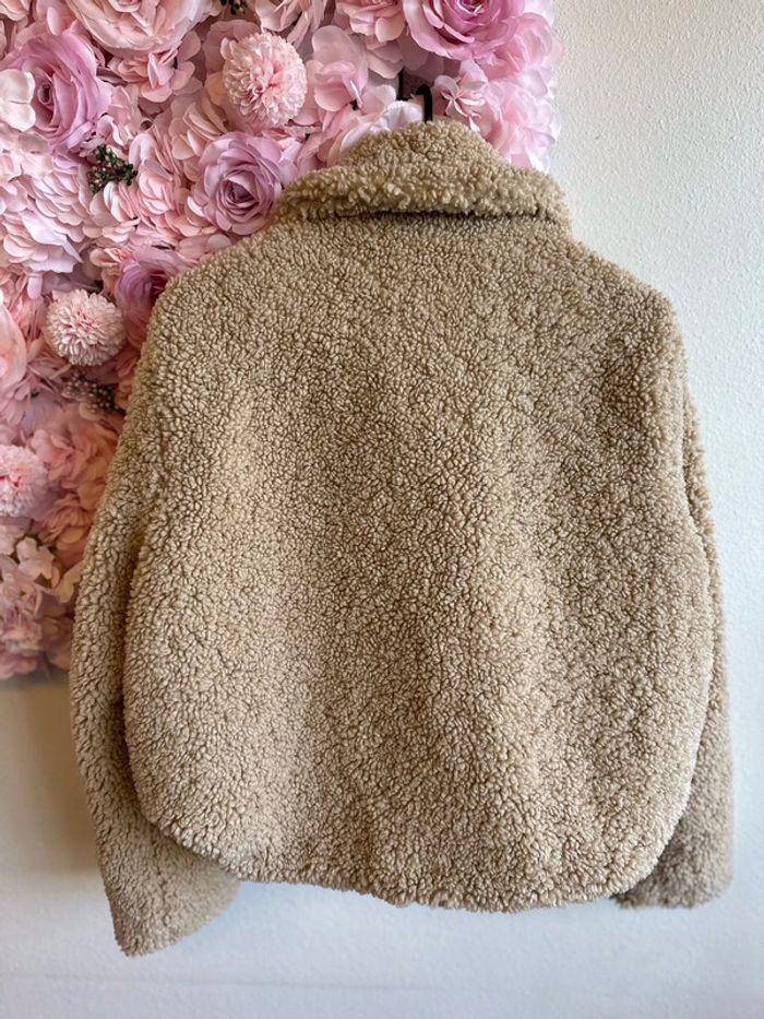 Veste Zara teddy beige, taille XS oversize, neuve - photo numéro 7