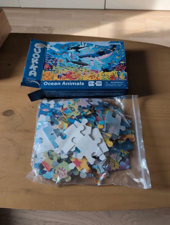 Puzzle Ocean animals, les animaux de l'océan 100 pièces complet - photo numéro 1