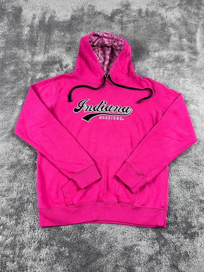 👕 Sweat à capuche Veste University Rare Vintage y2k 90s 2000s Indiana Hoosiers rose Taille S 👕 - photo numéro 1