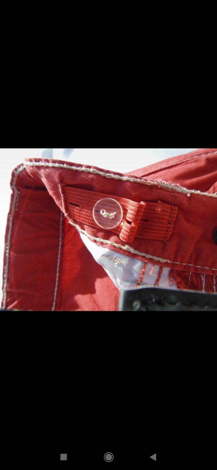 Pantalon Pantacourt Rouge Brique 3 ans - photo numéro 5