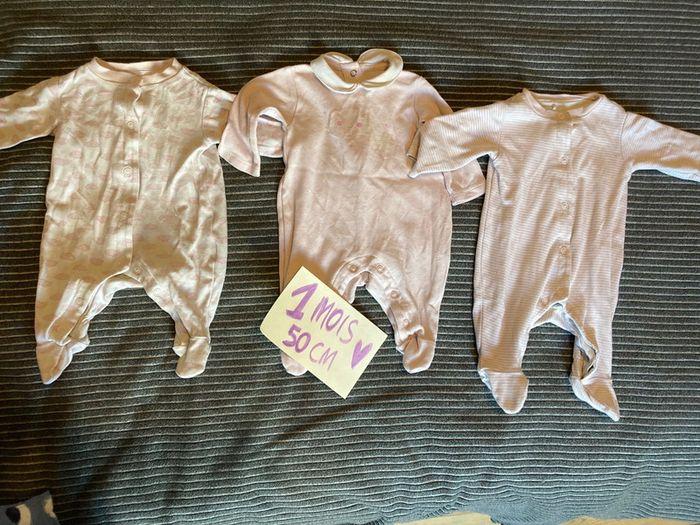 Lot Trois pyjamas combinaison Prenatal 50 cm - photo numéro 2