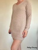 Robe pull beige – Cosy et élégante, taille unique (36-42), très bon état 💖