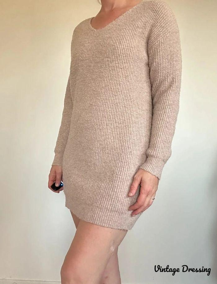 Robe pull beige – Cosy et élégante, taille unique (36-42), très bon état 💖 - photo numéro 1