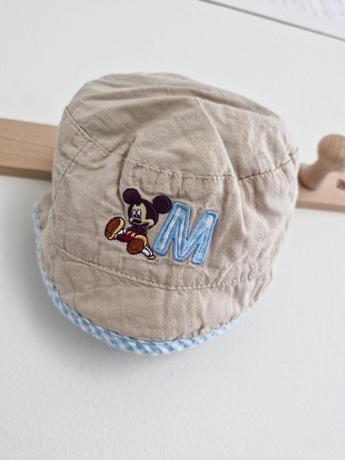 Chapeau bébé garçon Beige avec intérieur à carreaux bleus 44 cm Disney / Disney Baby - photo numéro 2