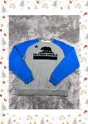 👕 Sweat University Rare Vintage y2k 90s 2000s California Republic gris et Bleu Taille S 👕