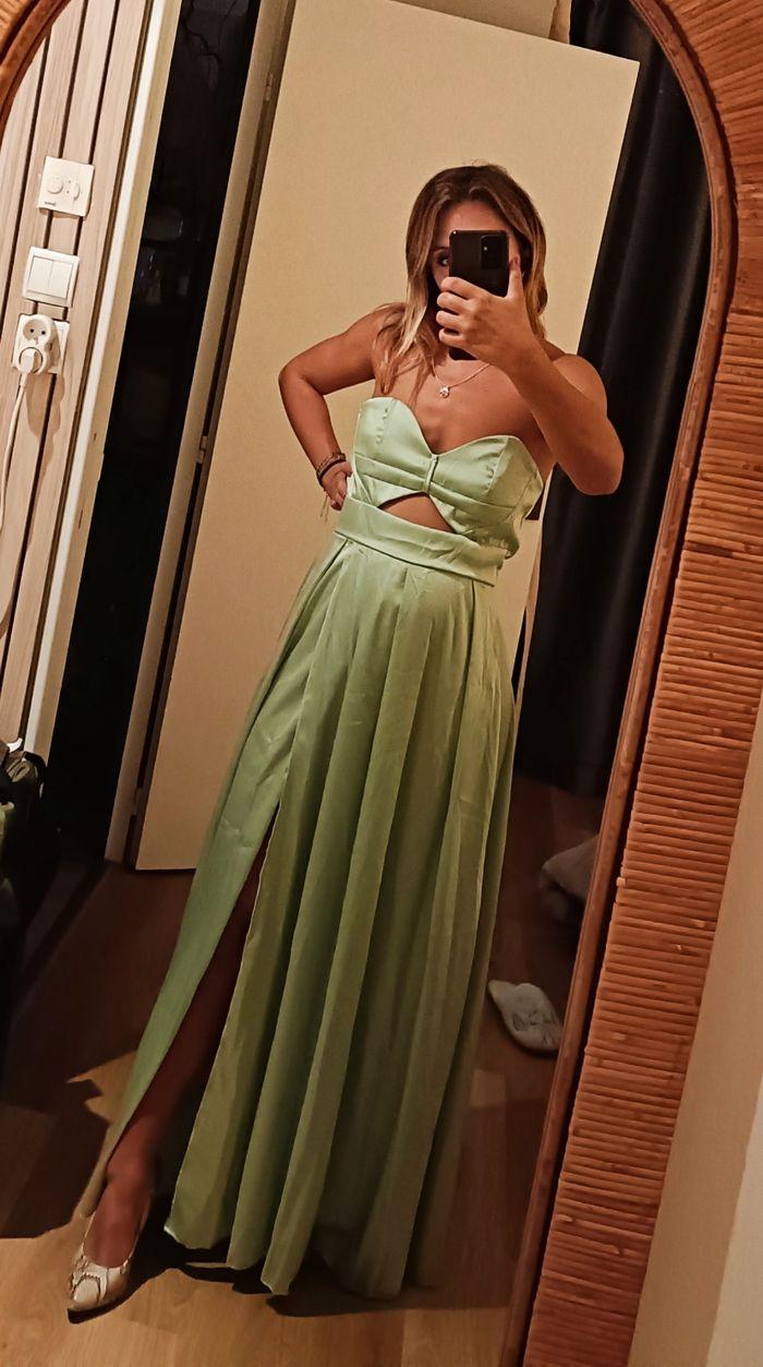 Robe de cérémonie vert sauge - photo numéro 4