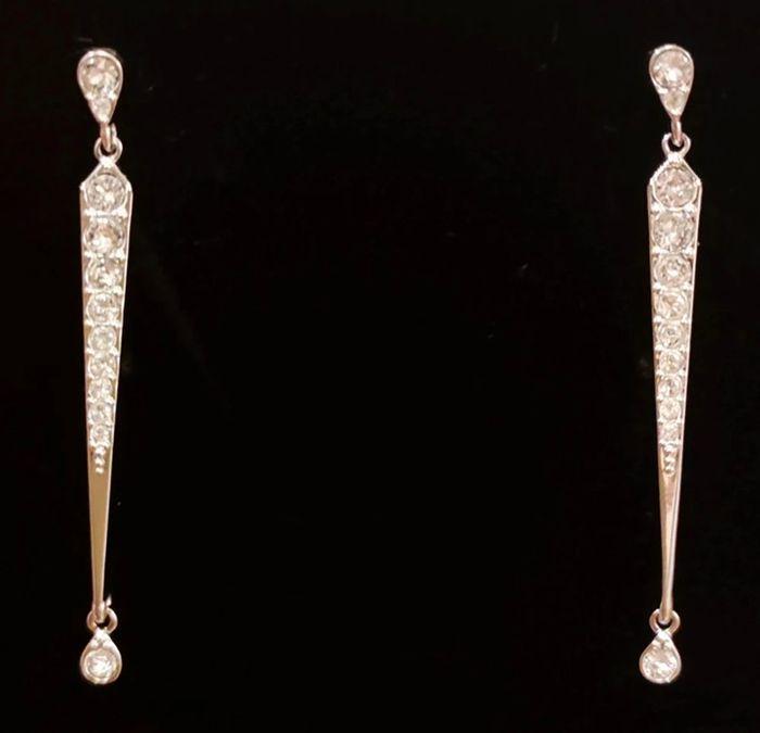 Boucles d'oreilles pendantes Swarovski neuves - photo numéro 3