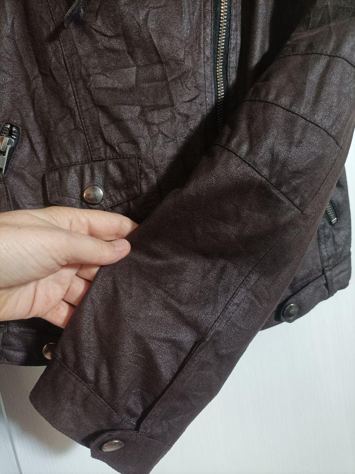 Blouson/veste court taille S marron foncé - photo numéro 5