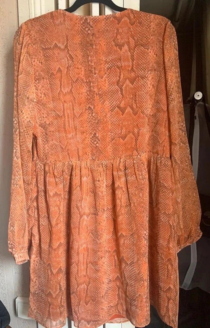 Robe imprimée python orange Camaieu taille 44 - photo numéro 3