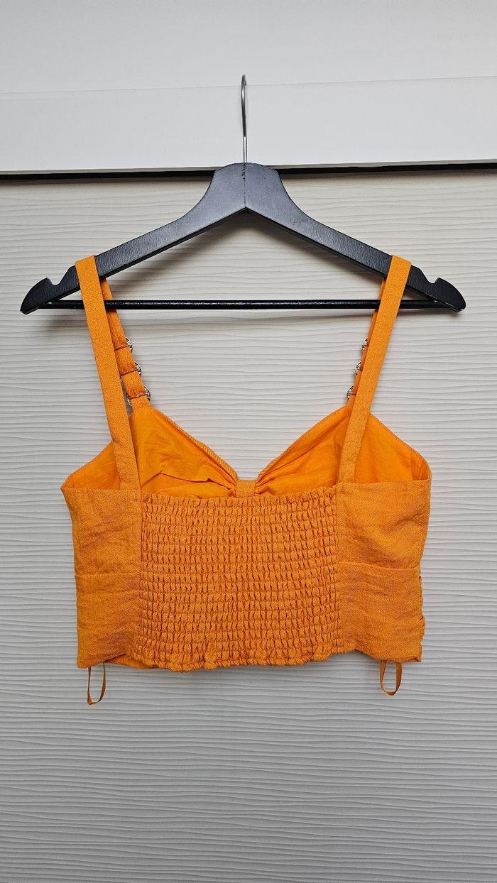 Débardeur bustier crop top orange Morgan - photo numéro 6