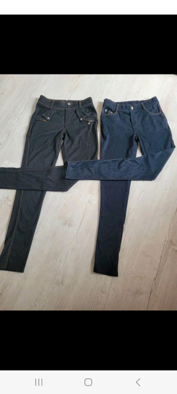 Pantalon femme le lot de 2 jeggins taille M - photo numéro 2