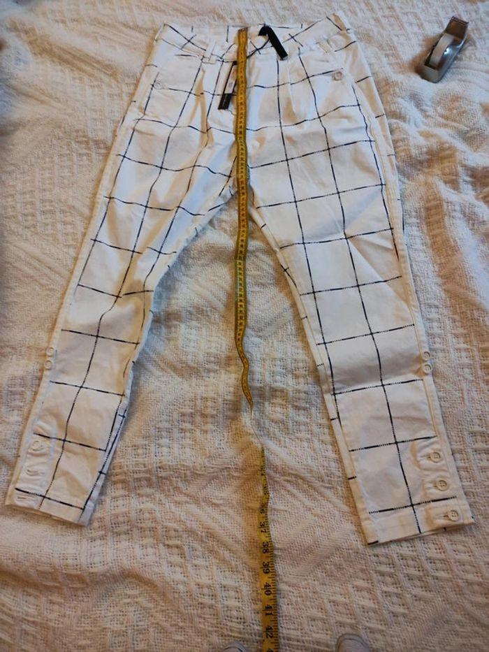 Pantalon 10 Days blanc marine Taille 38/40 - photo numéro 11