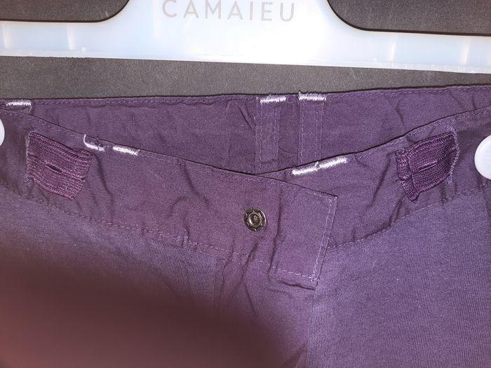 Pantalon 8 ans violet foncé élastique nterieur à la taille doublé  100% coton gémo - photo numéro 3