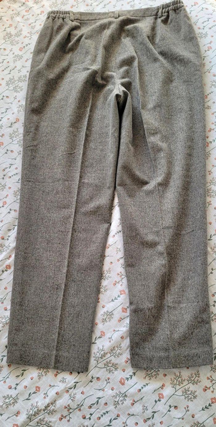 Pantalon tailleur gris droit Vintage Damart - photo numéro 8