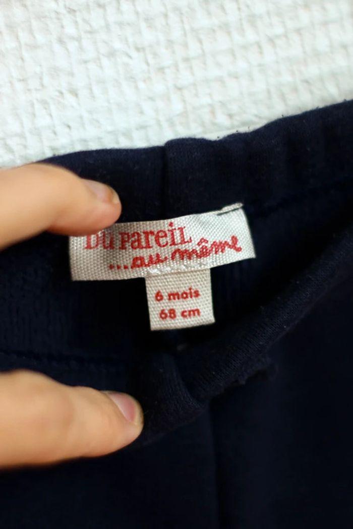 Pantalon chaud marine chat, DPAM, 6 mois - photo numéro 3