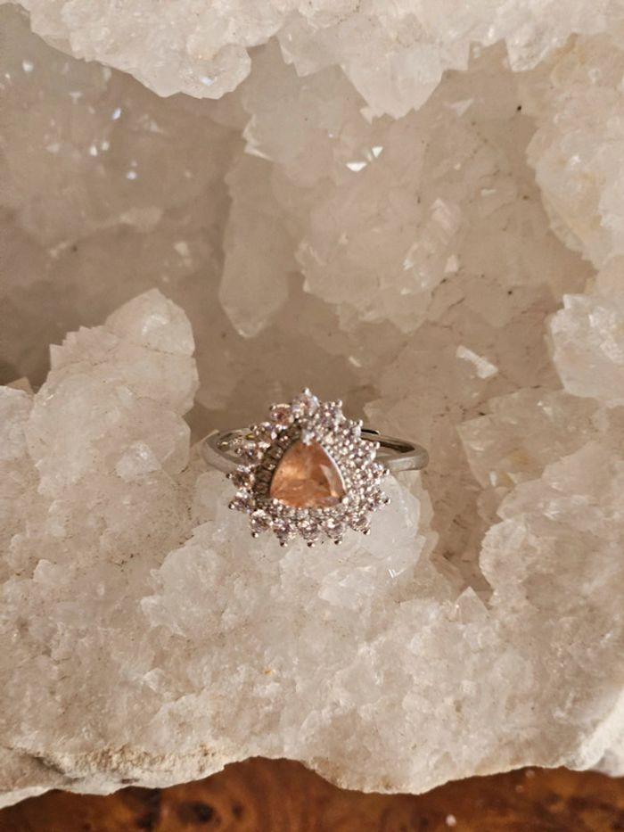 Bague en Tourmaline cognac et zircons - photo numéro 2