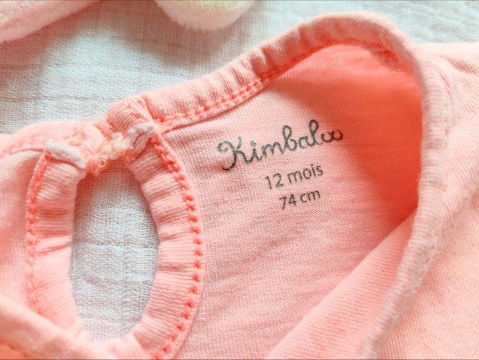 Ensemble t-shirt et pantalon bébé fille DPAM 12 mois - photo numéro 6