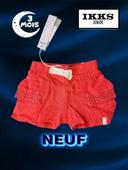 Short IKKS neuf 3 mois rouge orangé