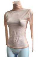 Top transparent en mesh rose poudré y2k S