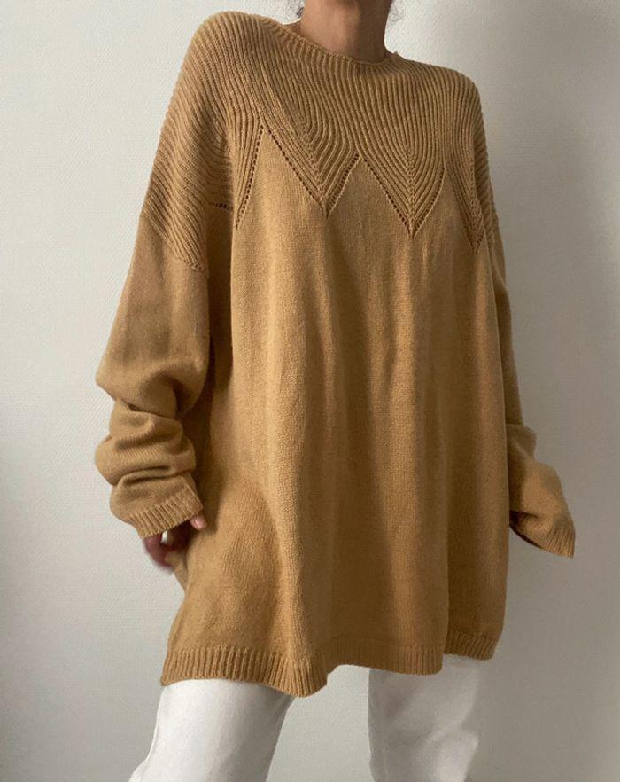 🌺 Oversized pull et/ou robe beige camel - photo numéro 4