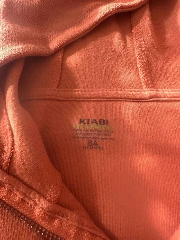 Pull à capuche orange kiabi 8 ans - photo numéro 3