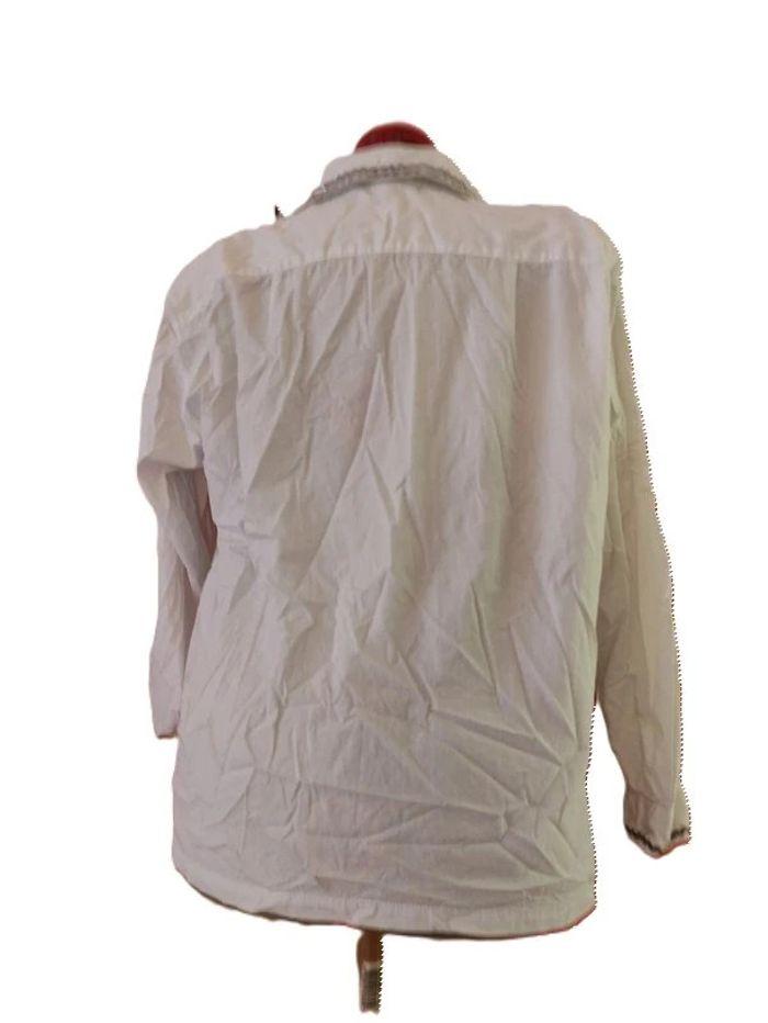 Chemise René Derhy Blanc broderies Taille M - photo numéro 2