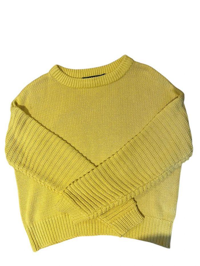 Pull jaune en maille - photo numéro 1