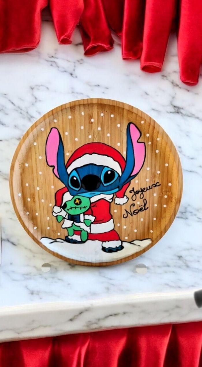 Assiette décorative stitch en bois - photo numéro 2