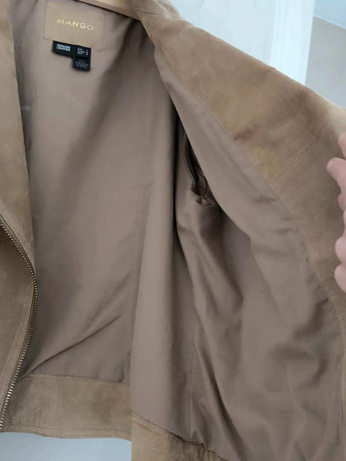 🤎 Veste croûte de cuir beige Mango 38/40 🤎 - photo numéro 10