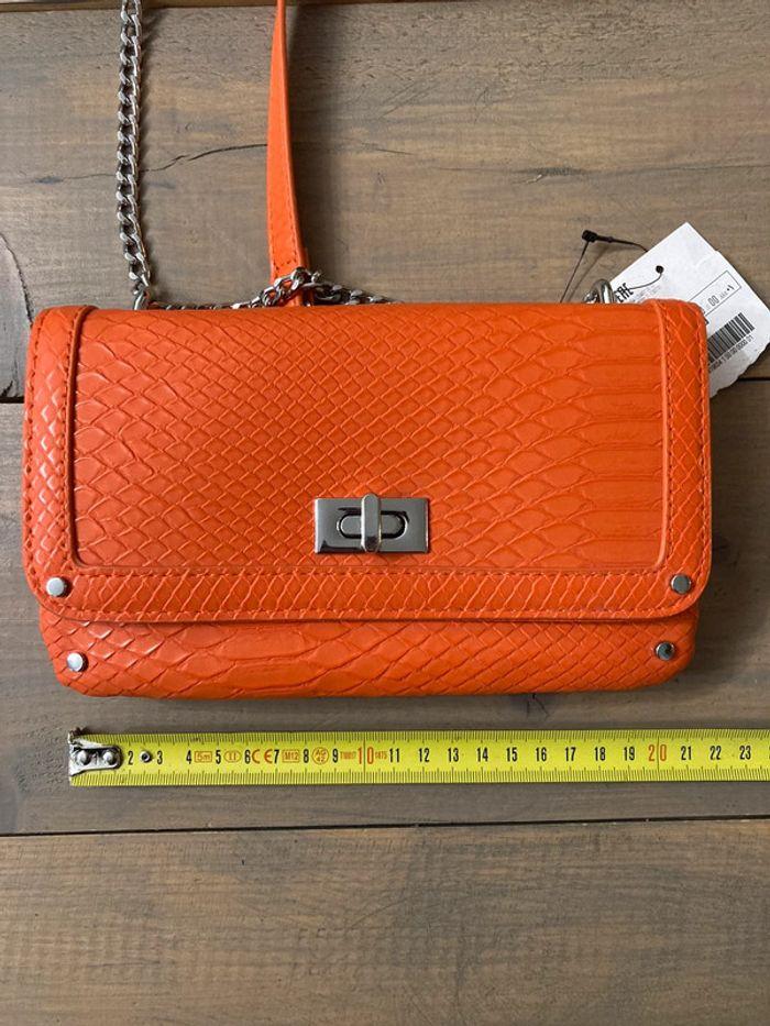 Petit sac /pochette /mini sac orange - photo numéro 5