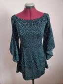 Robe verte  à pois manches  longues Shein taille  S