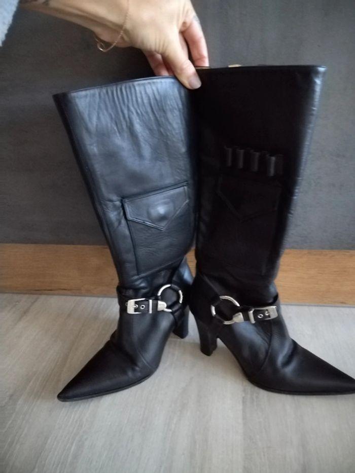 Bottes Luciano Padovan cuir 35 - photo numéro 1