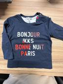 Tee shirt manches longues ikks marine