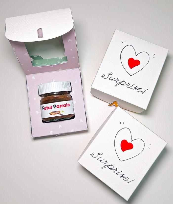 Pot de Nutella personnalisé : Annonce grossesse- Futur papa, Mamie, Parrain, Tata... - photo numéro 1