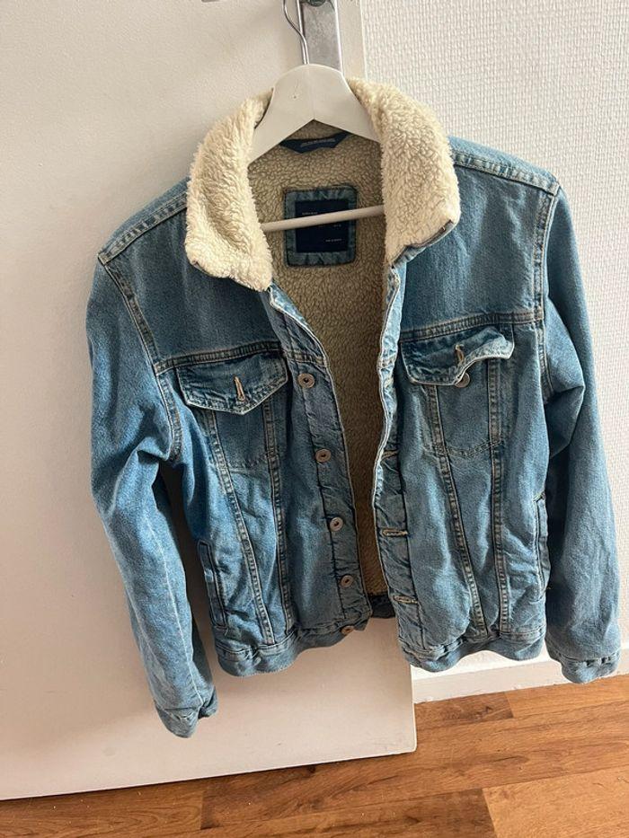 Veste jean polaire homme Zara - photo numéro 1