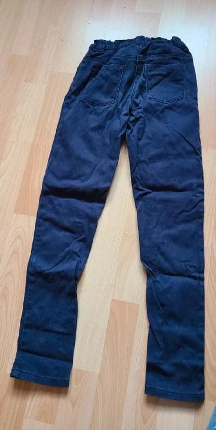 Pantalon en toile marine 10 ans fille - photo numéro 4