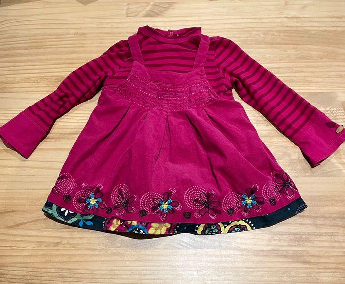 Robe Rose Hiver Catimini Velour  -3ans / 94cm - photo numéro 1