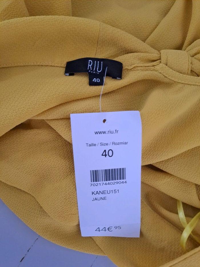 Blouse jaune dos nu neuve 40 - photo numéro 5