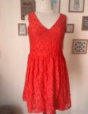 Robe corail dentelle Etam