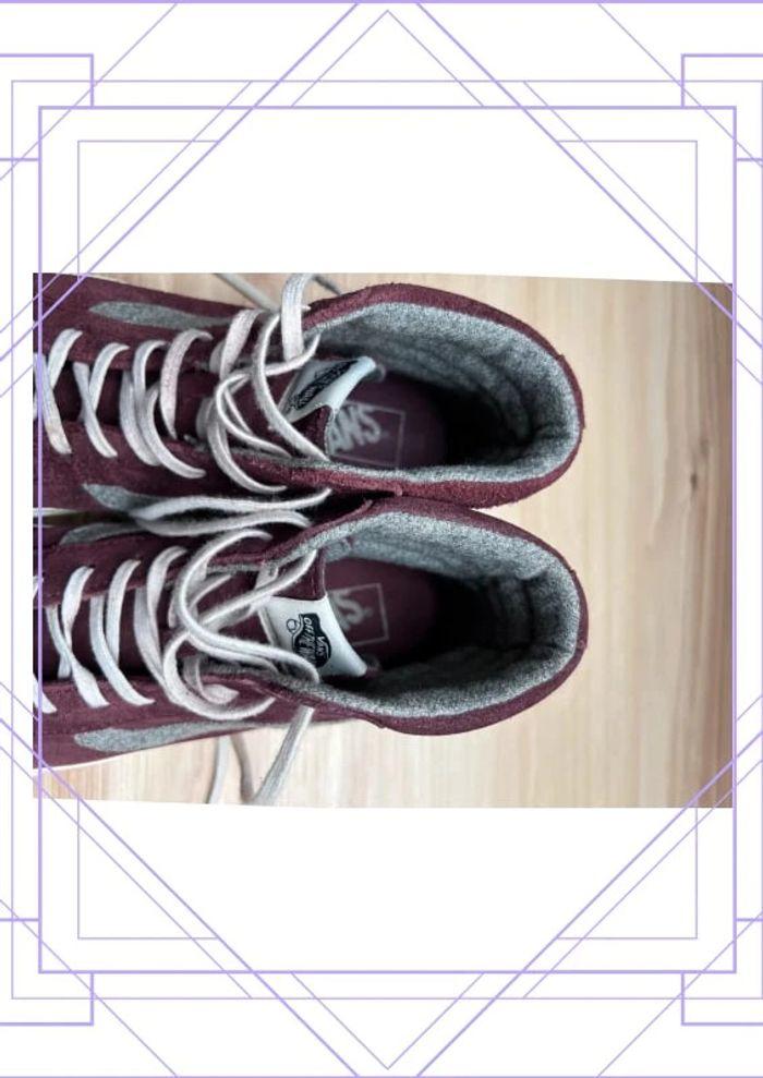 👟 Vans Sk8 High Bordeaux Pointure FR 38 US 7,5 👟 - photo numéro 7