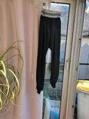 Pantalon noir New Fashion t 40 ceinture smockee