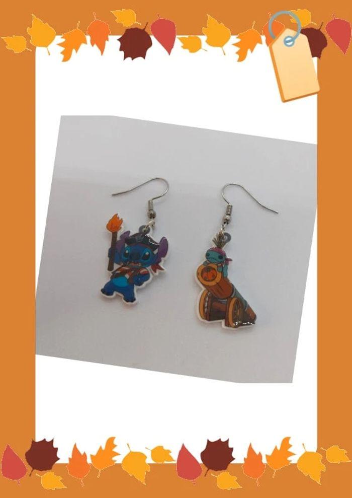 Paire de boucles d oreilles Stitch Halloween Pirate - photo numéro 2